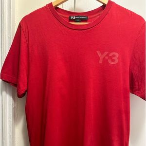 Red on red y-3 t shirt. It’s a size medium. Good condition!